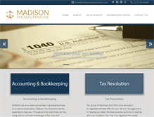 Tablet Screenshot of madisontaxsolutions.com